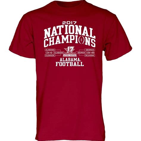 Alabama National Champions 2017 Short Sleeve Ncaa Double Sided