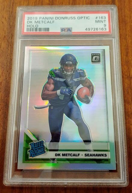 DK METCALF 2019 Panini Donruss Optic Holo Prizm Silver RC Rookie SP PSA