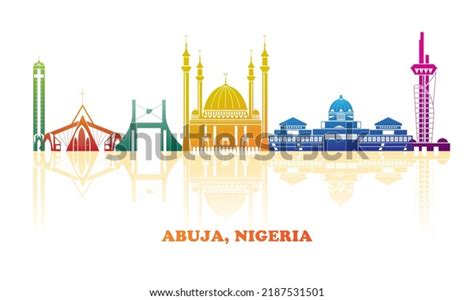 Colourfull Skyline Panorama City Abuja Nigeria Stock Vector Royalty Free 2187531501 Shutterstock