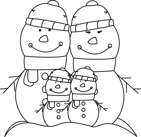 Black And White Snowman Clipart