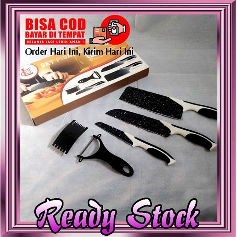 Jual Pisau Dapur 1 Set Peeler Hitam Keramik Set 5in1 Tajam 5 In 1