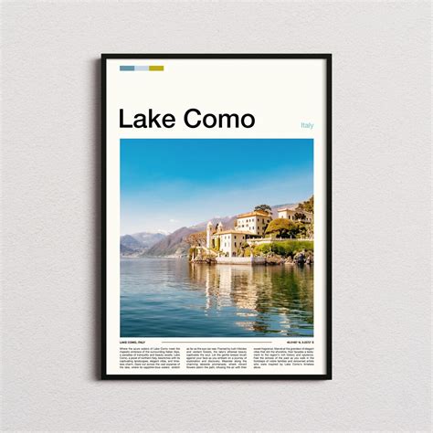 Lake Como Print Lake Como Poster Lake Como Wall Art Italy Art Print