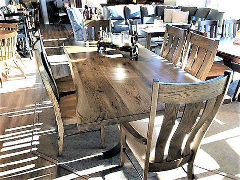 Amish Made Live Edge Table Customizable Dining Set Room Concepts