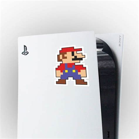 Pegatina De Vinilo Mario Bros Pixel Teleadhesivo