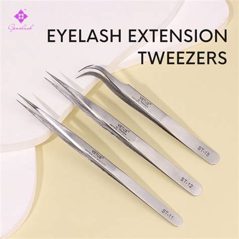 ST Series Vetus Tweezers Stainless Steel Tweezers Straight Curved