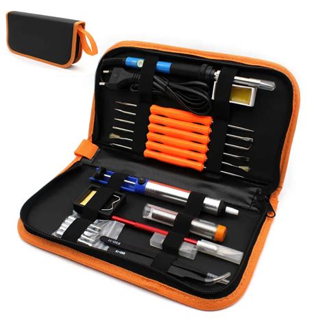 EU Plug 220V 60W Adjustable Temperature Electric Soldering Iron Kit