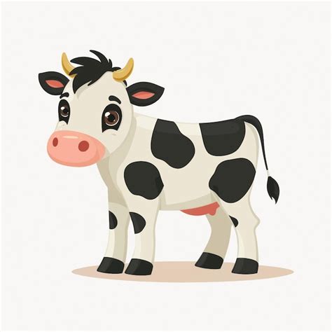 Premium Vector Cute Cartoon Cow Illustration