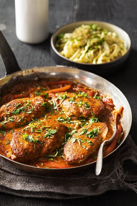 Poulet sauce crémeuse aux poivrons rôtis K pour Katrine