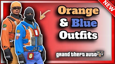 GTA5 I NEW 2 Male MODDED Outfits Blue Orange Joggers TRANSFER