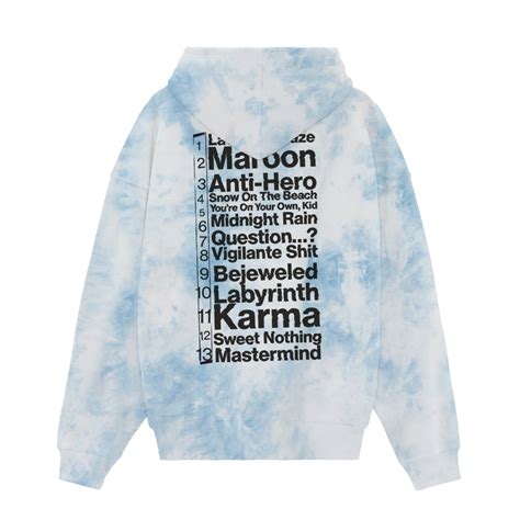 Taylor Swift Midnights Blue Tie Dye Hoodie Umusic Shop Canada