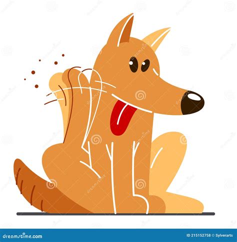 Boy Scratching Itching Rash On His Body Vector Illustration