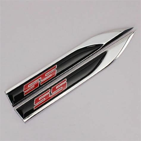 New 2pcs Metal For Chevy Camaro Ss Blade Fender Badge Emblems Sticker