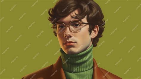 Premium Ai Image A Man Wearing A Green Turtleneck And A Brown Turt