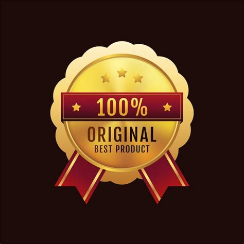 Premium Vector Luxury Gold Gradient 100 Percent Original Ordinary