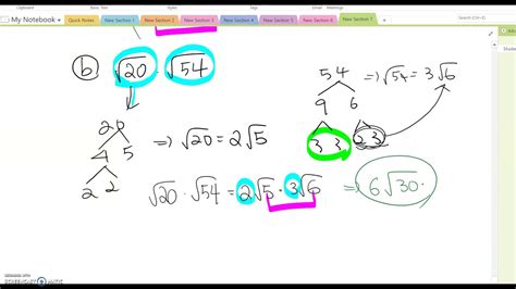 Multiplication Of Radical Expressions