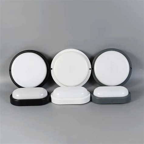 Bulkhead Light Round Mini Round Bulkhead Ip54 Supplied Black And White