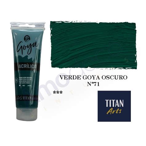 Acr Lico Goya Estudio Pintura Color Verde Vejiga N Titan Arts