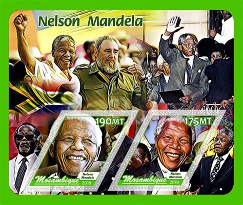 Stamps Famous People Nelson Mandela 2019 Year 1 1 Sheets Perforated