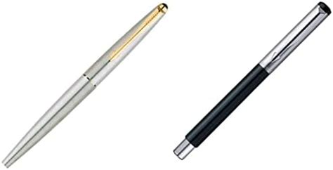 Parker Galaxy Stainless Steel Gold Trim Roller Ball Pen Parker Vector