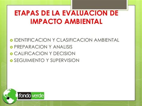 Principios Y Fundamentos De La Evaluación De Impacto Ambiental