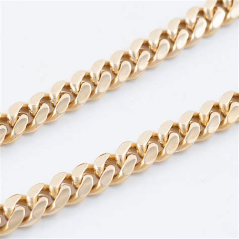 Mens Gold 14kt Solid Cuban Link Chain – William S Rich and Son