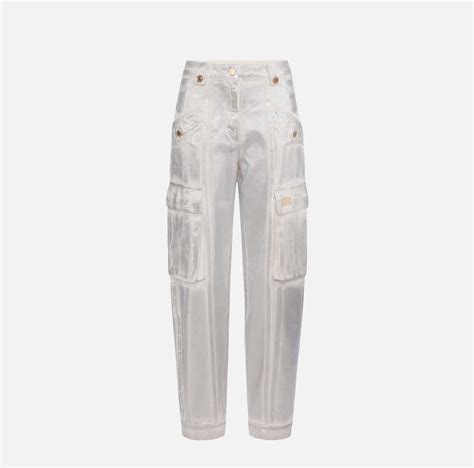 Laminated Cargo Jeans Eleganza Elisabetta Franchi