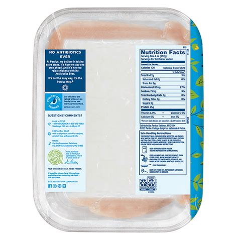 Perdue Thin Sliced Boneless Skinless Chicken Breasts Perdue