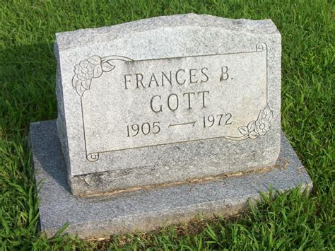 Frances Ellis Buckmaster Gott Find A Grave Memorial