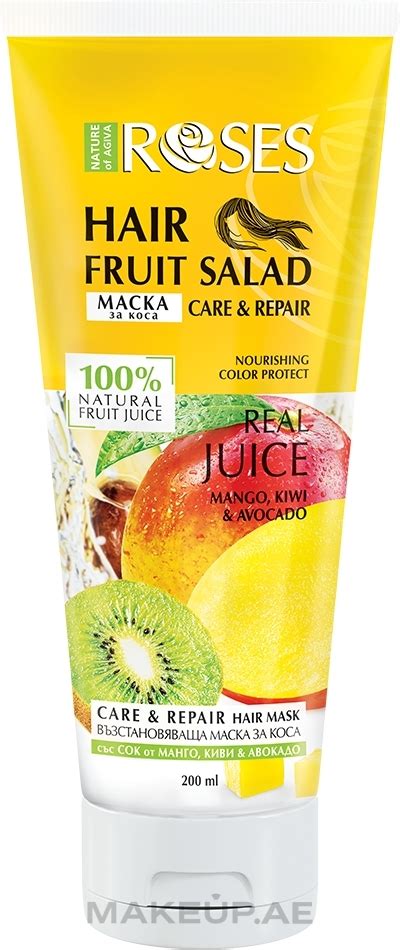 Nature Of Agiva Roses Hair Fruit Salad Hair Mask Mango Avocado Kiwi