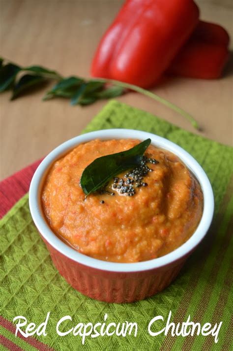 Palakkad Chamayal Red Capsicum Bell Pepper Chutney Easy Side Dish For Idly Dosa