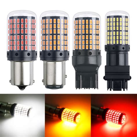 หลอดไฟเลยว Led 3014 144SMD Canbus S25 1156 BAU15S PY21w T20 1157