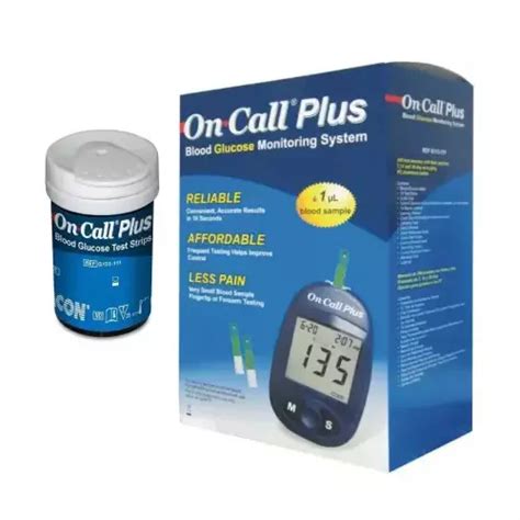 Buy On Call Plus Glucometer With Blood Glucose Meter Strips Online