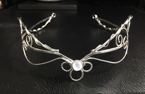 Celtic Tiara Fairytale Moonstone Circlet In Sterling Silver Wedding