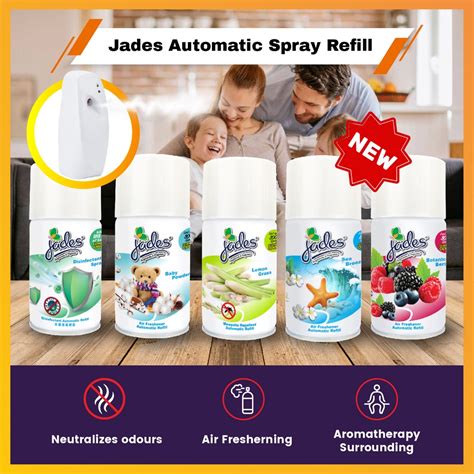 Jades Automatic Spray Refill Deodorizer Air Freshener Spray Refill