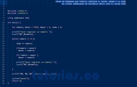 Ciclo While Turbo C El Menor Mayor Y Suma De Secuencia De Numeros
