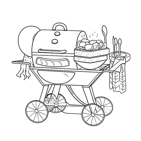 Barbecue Coloring Pages Coloring Corner