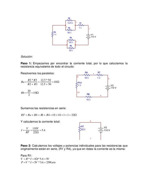 Ejercicios Resueltos De Circuitos Electricos En Serie Y Paralelo Pdf