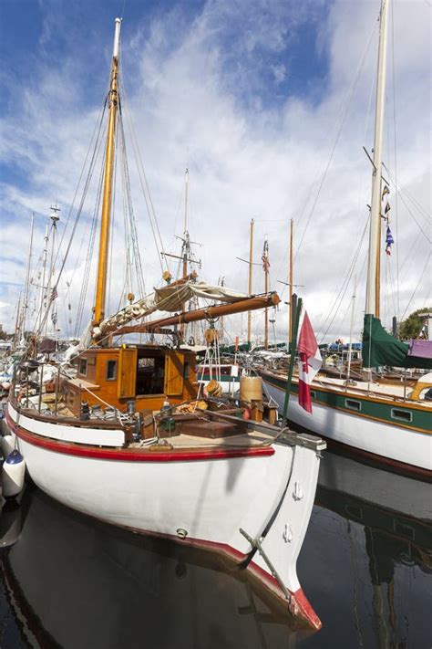 Vintage Boats Are Docked At The Victoria Classic Boat Festival