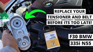 SERPENTINE BELT TENSIONER REPLACEMENT REMOVAL BMW N55 335i 51 OFF