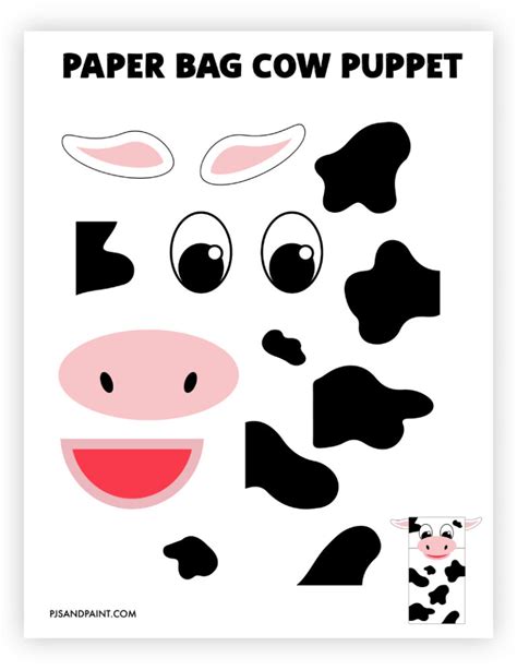 Printable Cow Craft Template