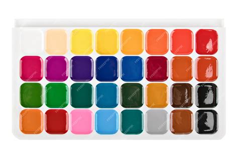 Paleta De Tinta Aquarela - Paleta de tintas aquarela isoladas | Foto Premium