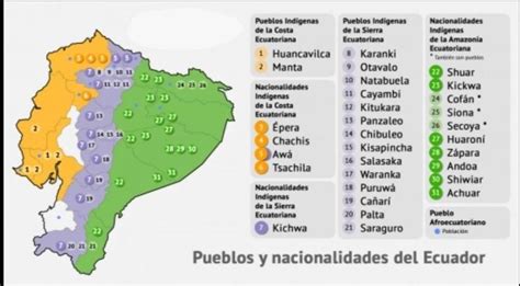 Ubica En El Mapa Los Grupos Y Nacionalidades Ind Genas Del Ecuador