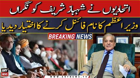 Allies Gave Shehbaz Sharif The Authority To Finalize The Name Of