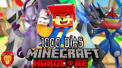 SOBREVIVÍ 1000 días en la GUERRA POKEMON en Minecraft HARDCORE y esto