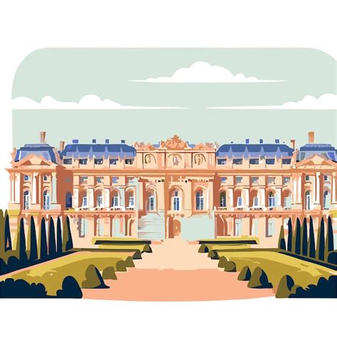 Palace Of Versailles Vector 14 Premium Ai Generated Vector