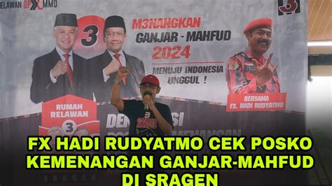 Reaksi Fx Rudy Mendatangi Posko Pemenangan Ganjar Mahfud Di Sragen