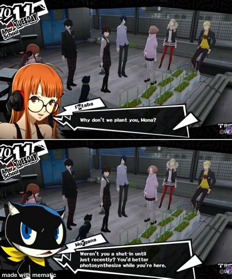 Morgana And His Burns Persona 5 Know Your Meme