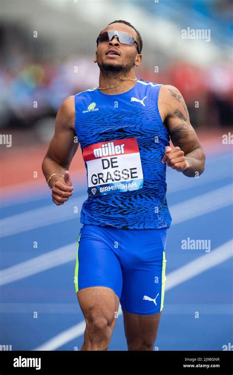 Andre De Grasse Competing In The Mens 100m A Race At The Birmingham