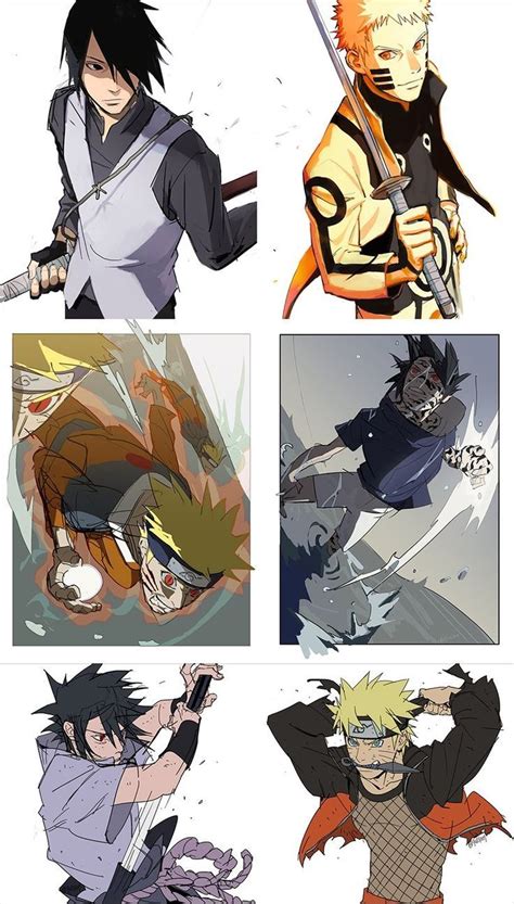 Evolution Of Naruto and Sasuke | Personajes de anime, Personajes de naruto, Naruto