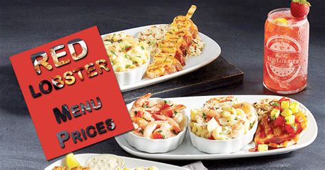 Menu With Prices For Red Lobster